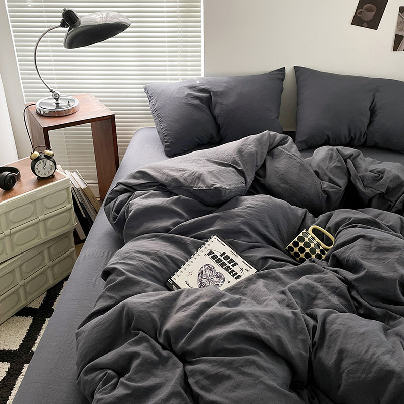 105gsm solid color bedding set